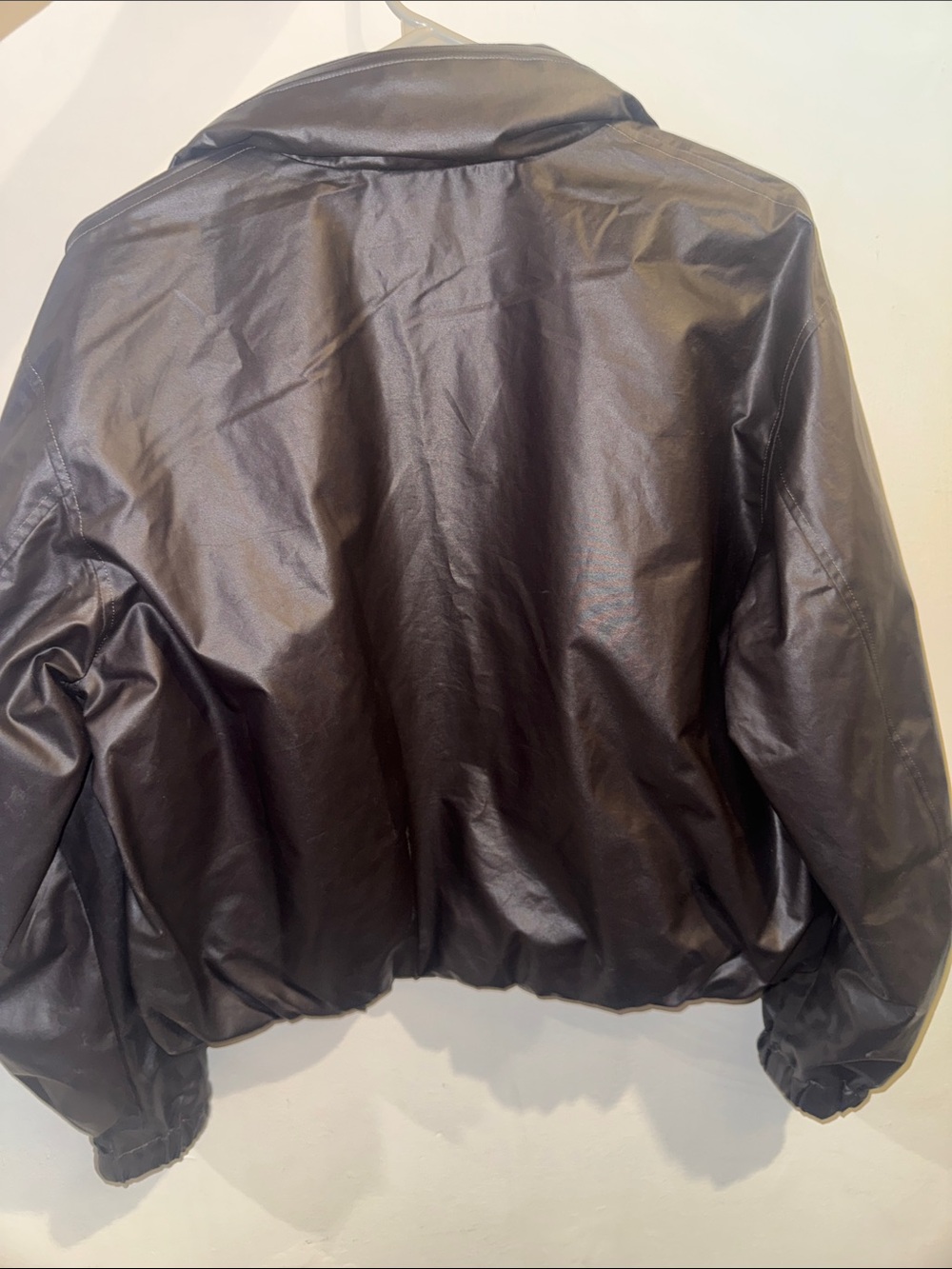 Uniqlo Coated Short Blouson Jacket in Dark Brown - Picture 4 of 5